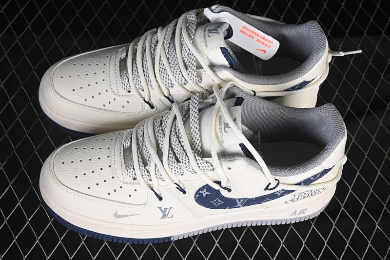 All categories Nk Air Force 1 Air Force series Nk Air Force 1 Low Air Force low-top Nike Air Force 1'07 Low LV joint flower blue hook drawstring Air Force 1 low-top casual sneakers DM6868-064